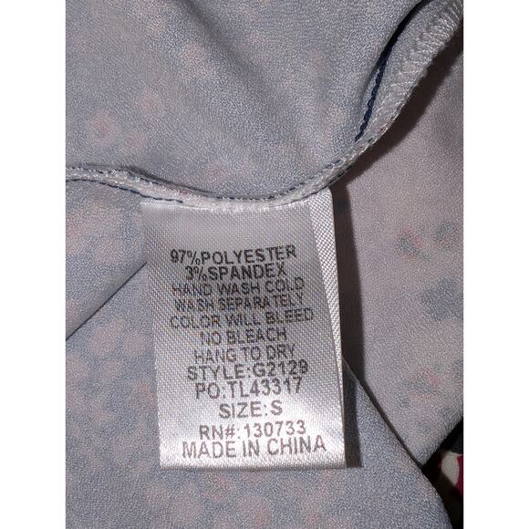 Umgee Calico Yellow Navy Stripe W/ Adjustable Straps Midi Sundress Sz S - Picture 4 of 9